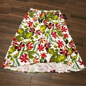 LC by Laura Cruz Women’s Maxi Floral Skirt XL Hi Lo High Low Pull On Stretch NWT